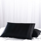 2pcs 100% Queen Standard washed Silk Soft Mulberry Plain Pillowcase Cover Chair Seat Square Pillow Cover Easy to Wash - Sommeil-optimal®